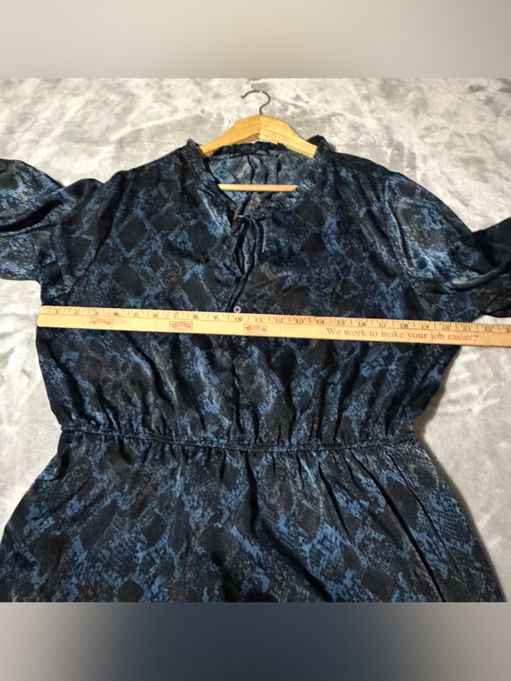 Black Tape_ Navy Snake-Print Midi Dress - Picture 7 of 10